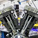 S&S CYCLE V124 Long Block Engine - Chrome/Wrinkle Black - Big Twin | Custom Chasis w/Alternator-Style Primary 310-1159