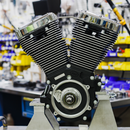 S&S CYCLE V124 Long Block Engine - Chrome/Wrinkle Black - Big Twin | Custom Chasis w/Alternator-Style Primary 310-1159