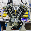 S&S CYCLE V124 Long Block Engine - Chrome/Wrinkle Black - Big Twin | Custom Chasis w/Alternator-Style Primary 310-1159