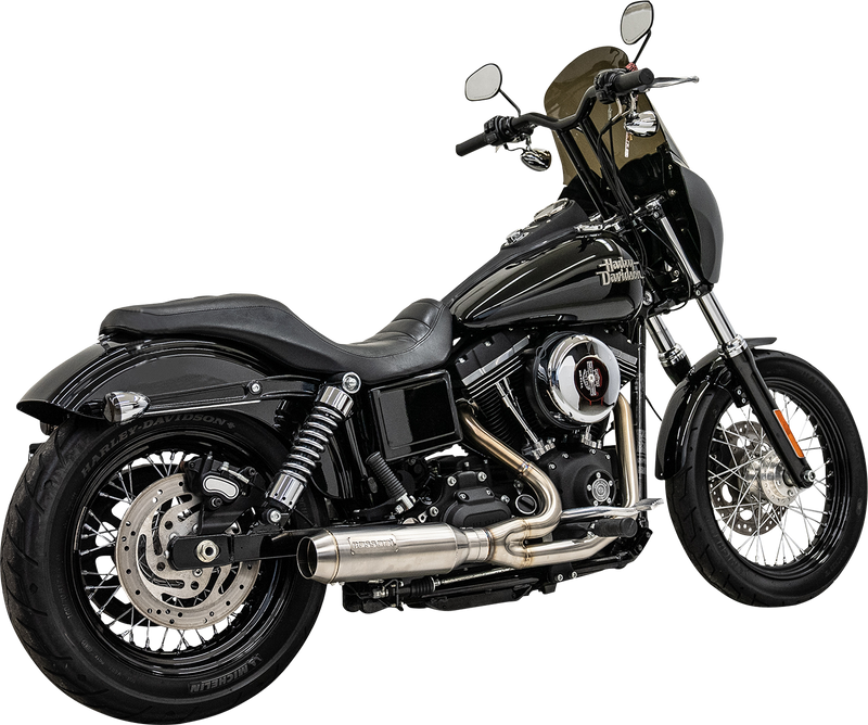 BASSANI XHAUST 2-into-1 Ripper Exhaust System with Super Bike Muffler - Stainless Steel 1D7SS