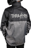 THRASHIN SUPPLY CO. Mission WP Rain Jacket - Black/Gray - Large TMJ-11-10