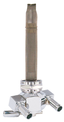 PINGEL Power Flo™ Fuel Valve - 22 mm - Hex - 90° - Chrome 3311-D-CH