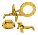 HAWG HALTERS Mid Control Conversion Kit - Gold - Knurled Pegs - FLH/FLT MCK-FH21GS-FK
