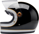 BILTWELL Gringo S Helmet - Gloss White/Black Tracker - Small 1003-566-502
