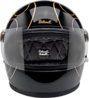 BILTWELL Gringo S Helmet - Gloss Black Flames - 2XL 1003-567-506