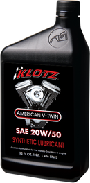 KLOTZ OIL V-Twin Synthetic Engine Oil - 20W-50 - 1 U.S. quart KH-2050