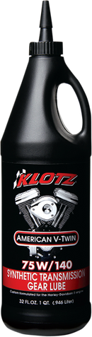 KLOTZ OIL Big Twin Synthetic Transmission Lube - 75W-140 - 1 U.S. quart KH-GL140