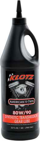 KLOTZ OIL Big Twin Synthetic Transmission Lube - 80W-90 - 1 U.S. quart KH-GL90