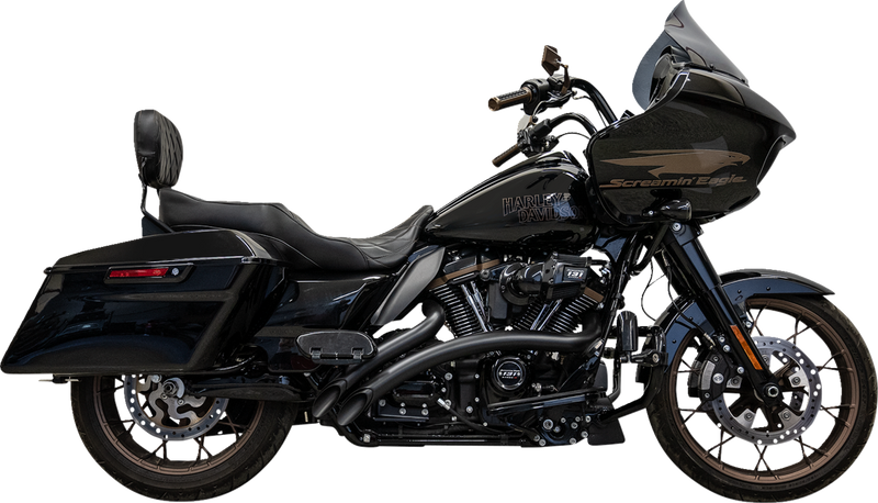 BASSANI XHAUST Sweeper Radial Exhaust System with Heat Shields - Black 1F21FB