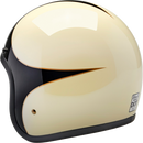 BILTWELL Bonanza Helmet - Gloss Vintage White/Black Scallop - Small 1001-559-202