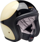 BILTWELL Bonanza Helmet - Gloss Vintage White/Black Scallop - Small 1001-559-202