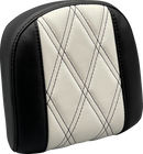 LE PERA Sissy Bar Pad - Small - GT1/HR1 Inlay - Black/White L-SBP03GT/HR1