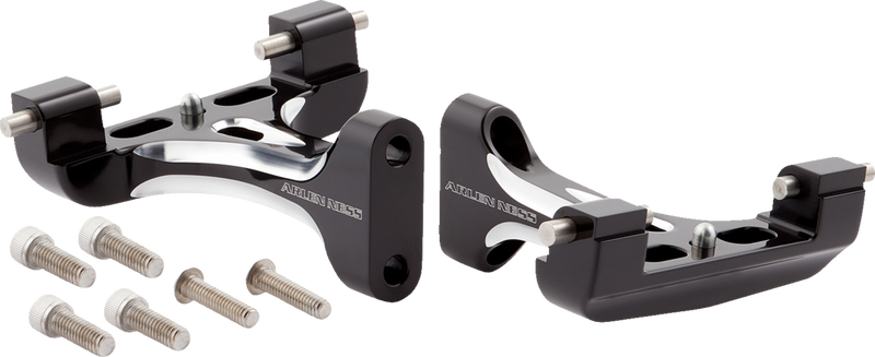 ARLEN NESS Forged Floorboard Mounts - Passenger - Black 410-033