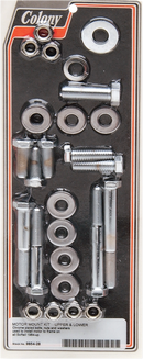 COLONY Bolt Kit - Upper/Lower/Motor Mount - Hex - Chrome - '84-'99 Softail 9854-28