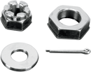 COLONY Nuts with Washers Kit - Front/Axle - Hex - Chrome - '66-'71 Touring 8162-3