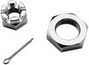COLONY Nuts with Washers Kit - Front/Axle - Hex - Chrome - '73-'06 Dyna/FXR/Sportster 8768-3