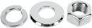 COLONY Nuts with Washers Kit - Front/Axle - Hex - Chrome - '72-'07 Harley-Davidson 8769-3