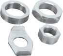 COLONY Nuts with Washers Kit - Rear/Axle - Hex - Cadmium Plated - '36-'72 Harley-Davidson 8161-4