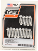 COLONY Screw Kit - Valve Cover/Hex - with Steel D Rings - Cadmium 8735-24