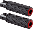 ARLEN NESS Diamond Foot Pegs - Driver - Red 400-058