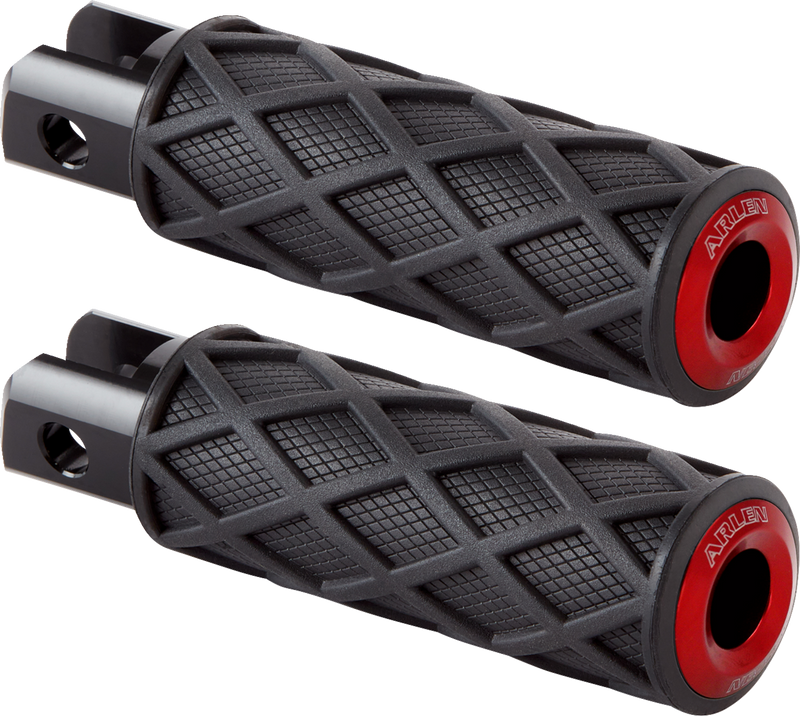 ARLEN NESS Diamond Foot Pegs - Driver - Red 400-058