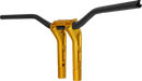 PERFORMANCE MACHINE (PM) Phatbar & Riser Kit - Internal Wiring - 9" - Gold Ops 0208-2195M-SMG
