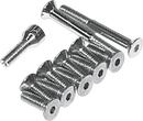 COLONY Screw Kit - Transmission Top Cover - Flat/Countersunk - Chrome 8748-12