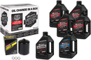 MAXIMA RACING OIL Twin Cam Synthetic 20W-50 Oil Change Kit - Black Filter 90-119016PB