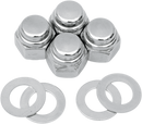 COLONY Cap Nuts with Washers - Rocker Shaft End - Hex - '66-'84 Big Twin/Sportster 8400-8