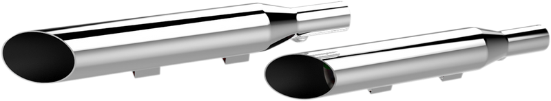 KHROME WERKS 3" HP-Plus? Slip-On Mufflers - Slash-Cut - Chrome - XL 202390