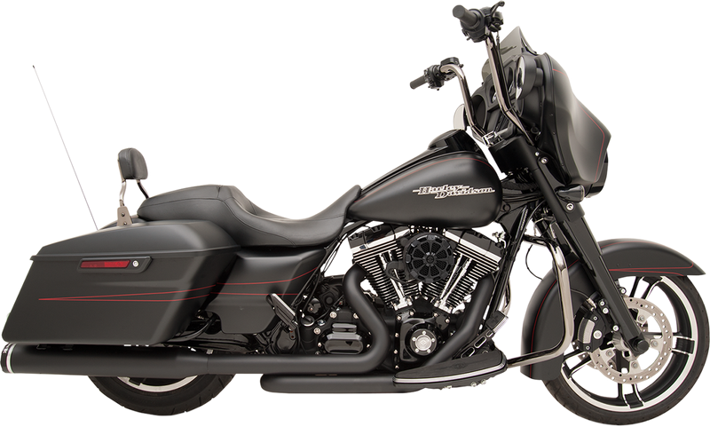 KHROME WERKS 2-into-2 Dominator Exhaust System - Black - '09-'16 FL - With 4-1/2" Muffler 200830
