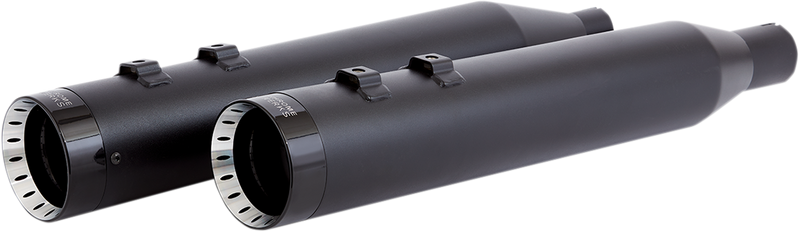 KHROME WERKS 4-1/2" HP-Plus? Slip-On Mufflers - Black with Turbine - Touring 202870