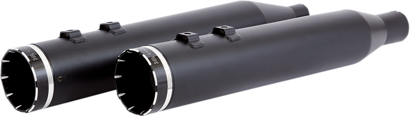 KHROME WERKS 4-1/2" HP-Plus? Slip-On Mufflers - Black with Tracer - Touring 202835