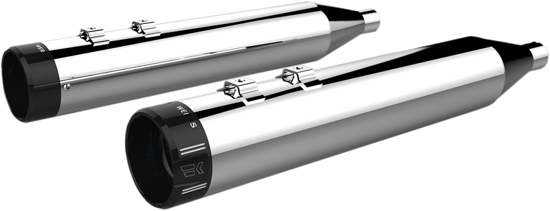 KHROME WERKS 4-1/2" HP-Plus? Slip-On Mufflers - Chrome with Klassic Tip 202775