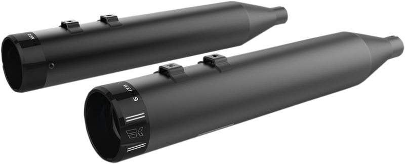 KHROME WERKS 4-1/2" HP-Plus? Slip-On Mufflers - Black with Klassic Tip 202830
