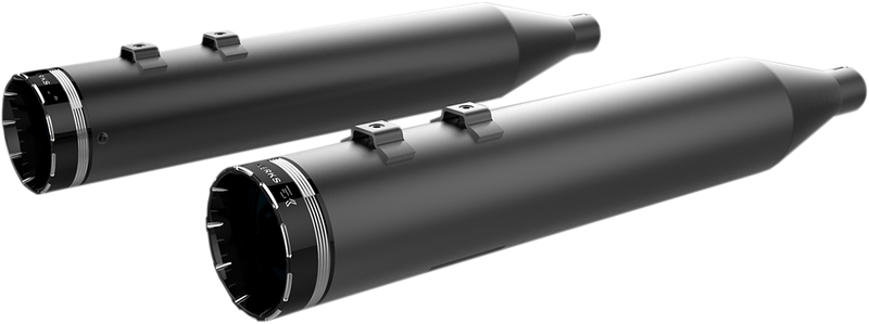 KHROME WERKS 4-1/2" HP-Plus? Slip-On Mufflers - Black with Tracer Tip 202840