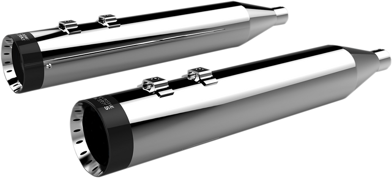 KHROME WERKS 4-1/2" HP-Plus? Slip-On Mufflers - Chrome with Turbine Tip 202795