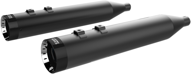 KHROME WERKS 4-1/2" HP-Plus? Slip-On Mufflers - Black with Turbine Tip 202845