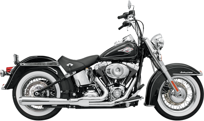 BASSANI XHAUST 2:1 Exhaust - Chrome - Long - Softail 12111J