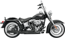 BASSANI XHAUST 2:1 Exhaust - Black - Long - Softail 12121J