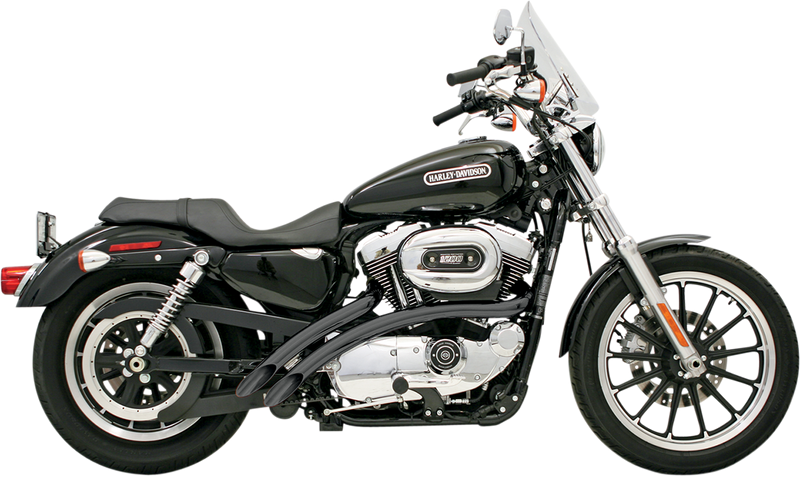 BASSANI XHAUST Radial Sweepers Exhaust System - Black - '86-'03 XL XL-FF12B