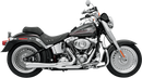 BASSANI XHAUST 2:1 Exhaust - Chrome - Short - Softail 12112J