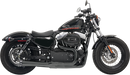BASSANI XHAUST Mega Power Exhaust - Black - Short - '04-'13 XL with Mid/Forward Controls 1X22RB