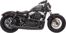 BASSANI XHAUST Mega Power Exhaust - Black - Short - '14-'21 XL with Mid/Forward Controls 1X32RB