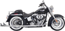 BASSANI XHAUST True Duals Exhaust System with Fishtail Mufflers - 36" - Softail - Baffle Included 1S66E-36