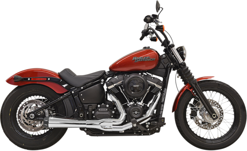 BASSANI XHAUST 2-into-1 Road Rage Exhaust System - Chrome 1S72R