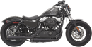 BASSANI XHAUST Firepower Series Slip-On Mufflers - Black - Fluted - Sportster 1X27TB