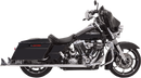 BASSANI XHAUST Fishtail Mufflers - Chrome - w/out Baffle - 36" - 95-'16 Touring 1F17E36
