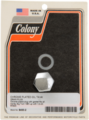 COLONY Drain Plug - Oil Tank with Gasket - Standard - Chrome 8493-2