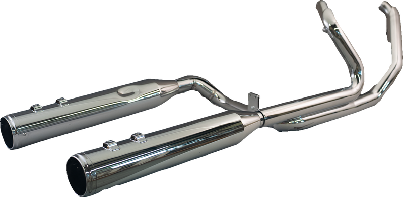 KHROME WERKS 2-into-2 Dominator Exhaust System with 4-1/2" Mufflers - Chrome with Race Tip - M8  200120
